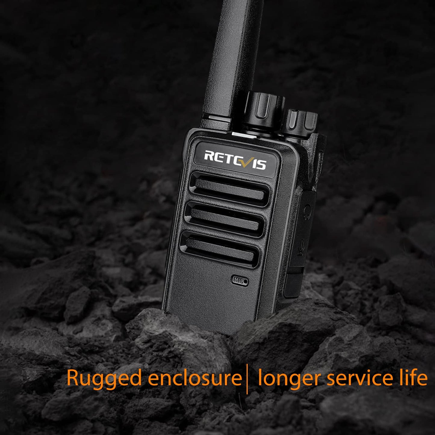 Retevis RT68 Walkie Talkies with Earpiece, Portable FRS Two-Way Radios Rechargeable, with 6 Way Multi Unit Charger, Hands Free, Long Range, Rugged 2 Way Radios 6 Pack for Adults School Church