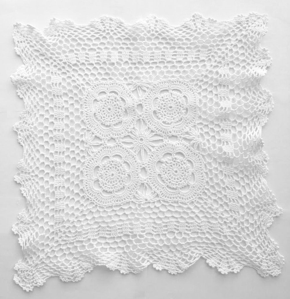 Fennco Styles Handmade Crochet Traycloth Cotton Doilies