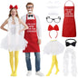 Apragaz 10 PCS Chicken Couple Costume Set Multi Color One Size