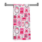 WDSFHYJK Coquette Christmas Santa Kitchen Towels Hot Pink 16x24 Inch