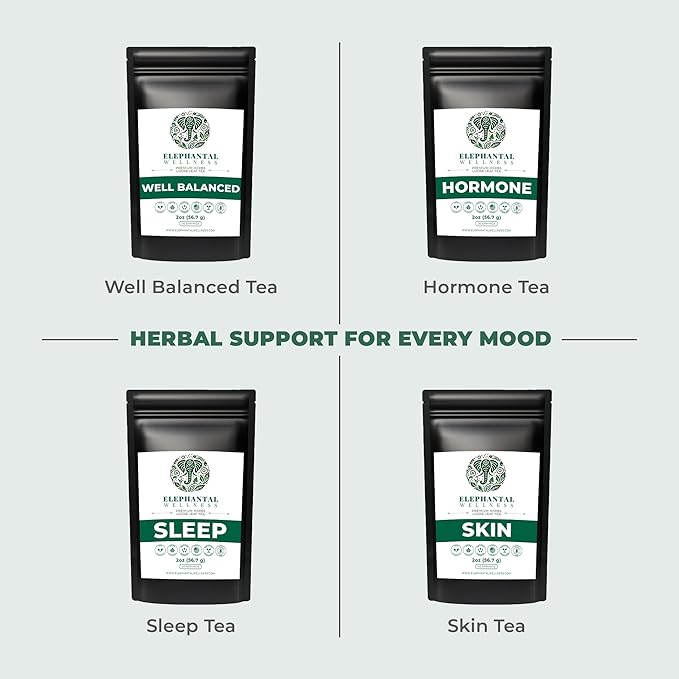 Elephantal Wellness Premium Detox Herbal Tea | Daily Liver, Kidney, Blood & Digestive Support with Turmeric, Nettle Tea, Milk Thistle, Dandelion Tea & Burdock | Handmade, Caffeine-Free Loose Leaf Blend