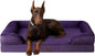 EHEYCIGA Orthopedic Dog Beds for Extra Large Dogs 44x32Inch, Waterproof Memory Foam XL Pet Bed with Sides, Non-Slip and Egg-Crate Foam Big Dog Couch Bed with Washable Removable Cover, Grey