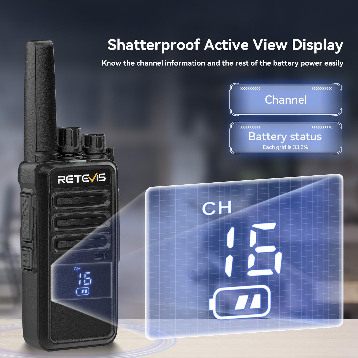 Retevis RT68 Walkie Talkies with Earpiece, Portable FRS Two-Way Radios Rechargeable, with 6 Way Multi Unit Charger, Hands Free, Long Range, Rugged 2 Way Radios 6 Pack for Adults School Church
