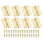 PATIKIL Jewelry Box Hinges 3/4 Inch 8 Pack Gold with Screws Butterfly