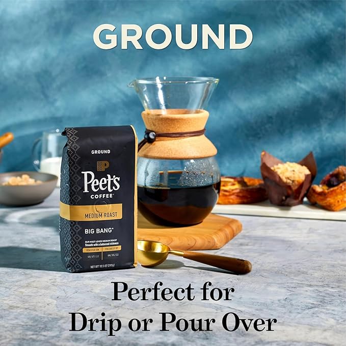 Peet's Coffee, Medium Roast Ground Coffee - Breakfast Blend 28 Ounce Bag