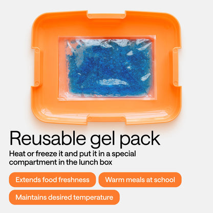 WONDER FAMILY Bento Box 5 Leakproof Containers Insulated Lunch Box Orange