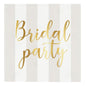 Slant Collections Paper Cocktail Napkins 5x5 Bridal Party Stripes 20-Count