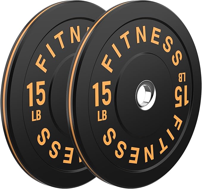 2 Inch Bumper Plates，10-500lbs，Barbell Rubber Olympic Weight Plates Set for Home Gym, Strength Training & Weight Lifting, Multiple Options Colors