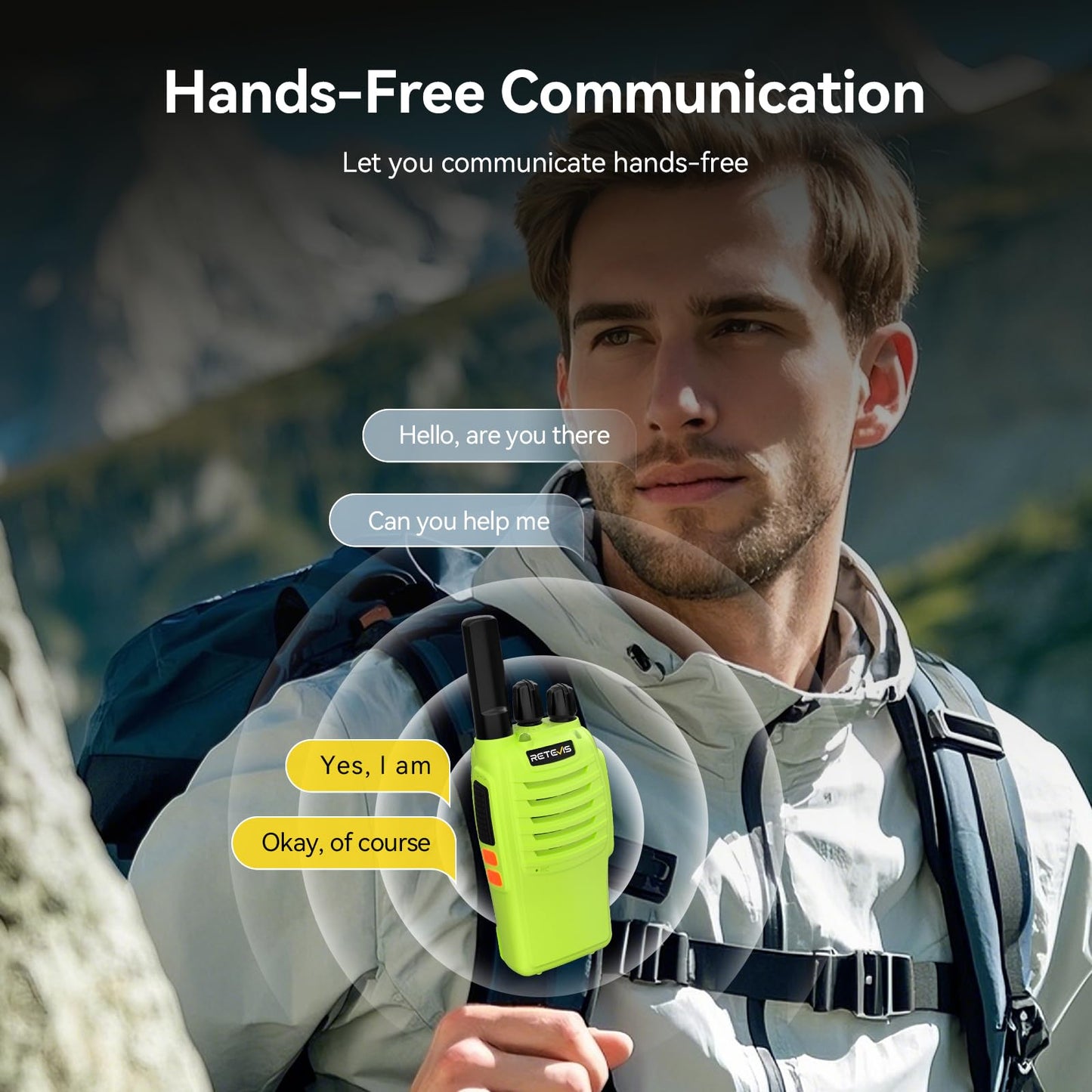 Retevis H-777 Rechargeable Walkie Talkies, Mini 2 Way Radios Long Range, Small Walky Talky, Portable FRS Two Way Radios with LED Flashlight(Black, 2 Pack)