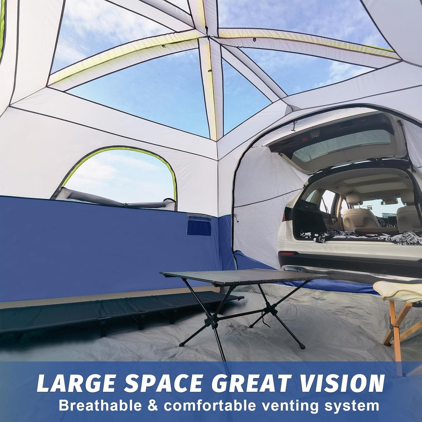 UNP Camping Shower Tent and SUV 6 Person Camping Tent for Outdoor Pricacy Shelter Hiking Fishing