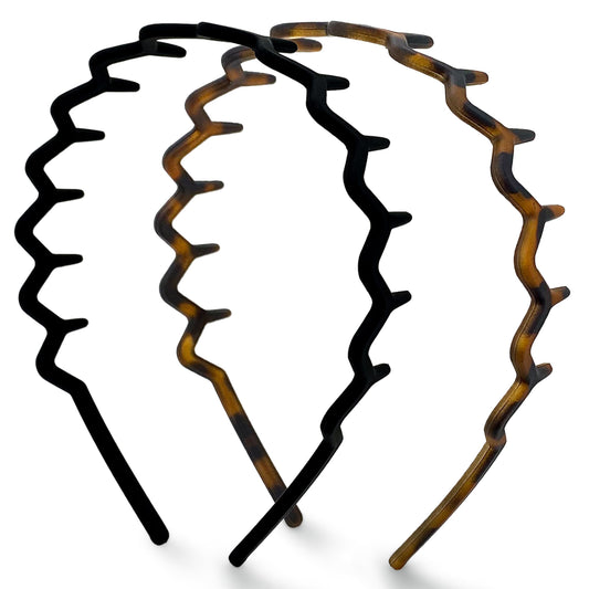 Women Accessories - Comfortable Comb Headbands with Teeth - Recycled Plastic Hair Accessories - 2 Pack