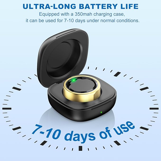 Smart Ring for Women & Men-Size First Before You Buy, No APP Subscription,7-10 Days of Use,Sleep|Activity|Stress|Heart Rate Tracker, Compatible with iOS and Android (Rose Gold, 7)