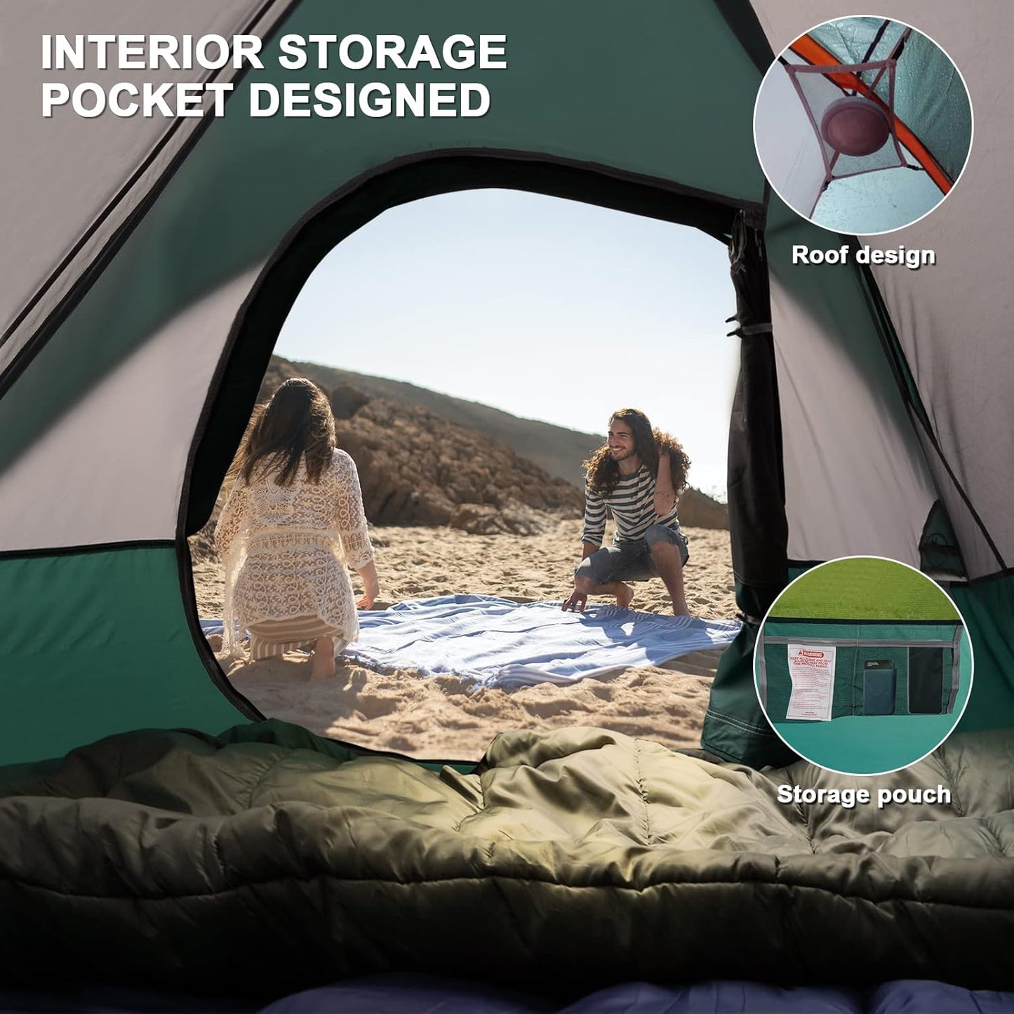 UNP Camping Shower Tent and 2 Person Camping Tent for Hiking Outdoor Fishing Portable