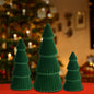 KEASKELL 3pc Dark Green Velvet Christmas Tree Decorations Set