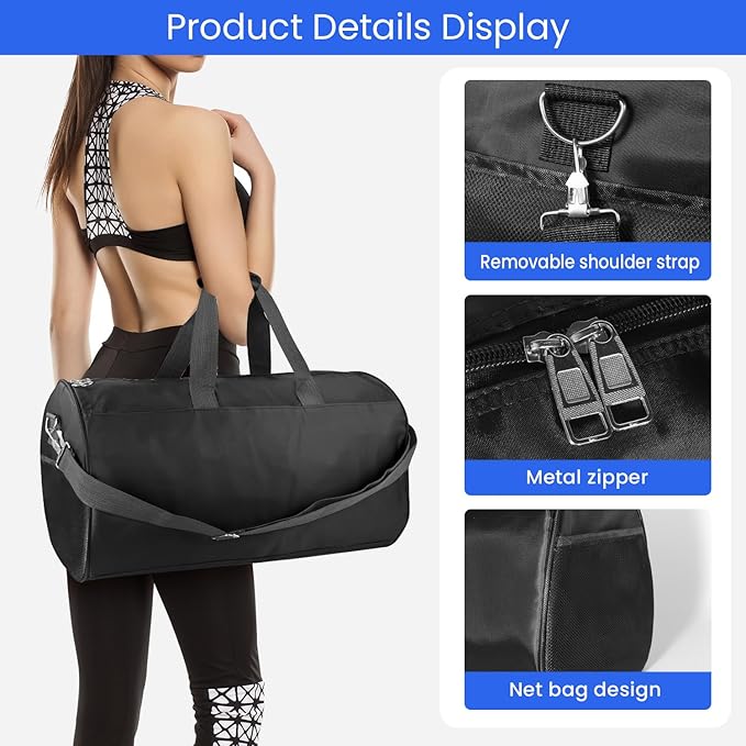 C&F BOGMOST Small Gym Bag for Travel & Duffel - 20 Inch Lightweight Carry On Bag for Men & Women, Mini Duffel Bag,Perfect for Sports, Weekend Trips, and Overnight Stays, Purple