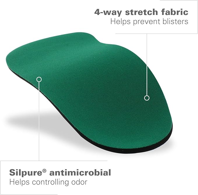 Spenco Rx Orthotic Arch Support 3/4 Length Shoe Insoles Women's 9-10.5/Men's 8-9.5