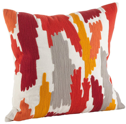 Fennco Styles Bright Brushstroke Cotton Down Filled Throw Pillow - 20" Square