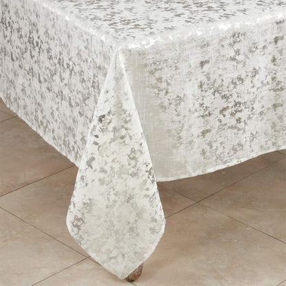 Fennco Styles Gold Bottega Foil Print Tablecloth