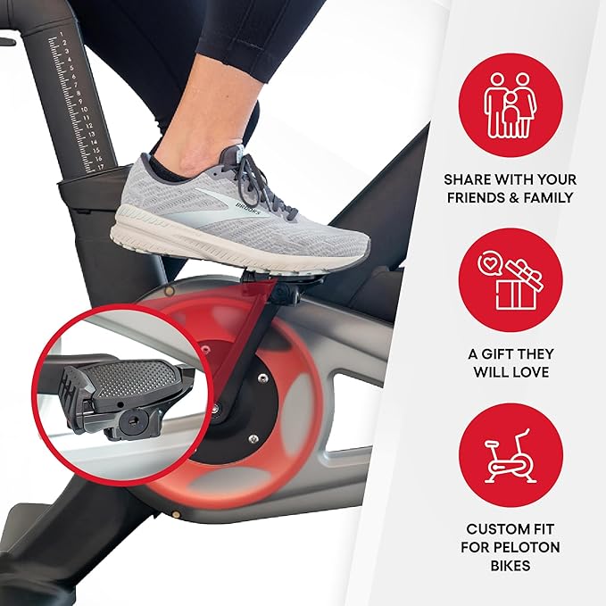 Pedal Converters for Peloton Bike & Bike+ - Ride The Peloton with Sneakers - Platform for Look Delta Pedals - Great for Kids