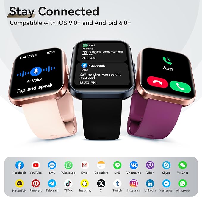 Smart Watches for Women Men Android & iPhone, Alexa Built-in 1.8" Smart Watch(Answer/Make Calls ) 24/7 SpO2 Sleep Heart Rate Stress Monitor,Smartwatch 3ATM Waterproof,Fitness Tracker with 120+ Sport