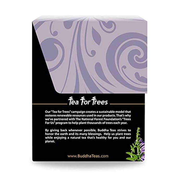 Buddha Teas Organic Skullcap Tea - OU Kosher, USDA Organic, CCOF Organic, 18 Bleach-Free Tea Bags