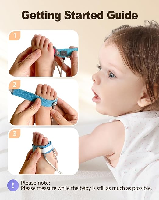 Pulse Oximeter Fingertip Infant Pulse Oximeter Overnight for Kids Handheld Blood Oxygen Saturation Monitor for SpO2 and Pulse Rate Continuous Infant Monitoring Baby Oxygen Monitor & Adult Finger Spot