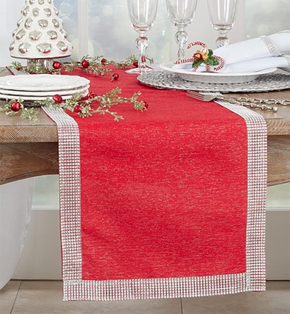 Fennco Styles Elegant Lily Collection Studded Design Table Linens