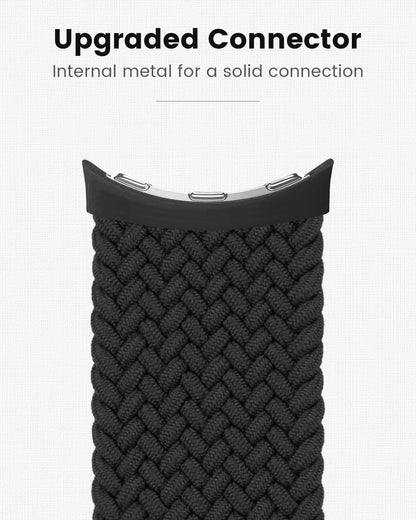 MAKCPOIMER Braided Nylon Strap for Google Pixel Watch 1/2/3 41mm Starlight