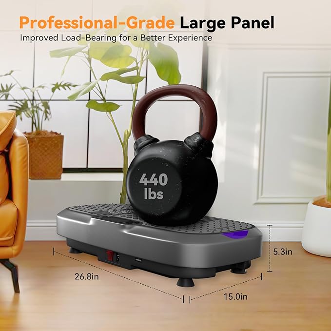UCIN Vibration Plate Exercise Machine, Vibration Plate for Lymphatic Drainage, 330 Lbs Capacity Vibrating Plate for Weight Loss Home Fitness with Resistance Bands/Pilates Ball