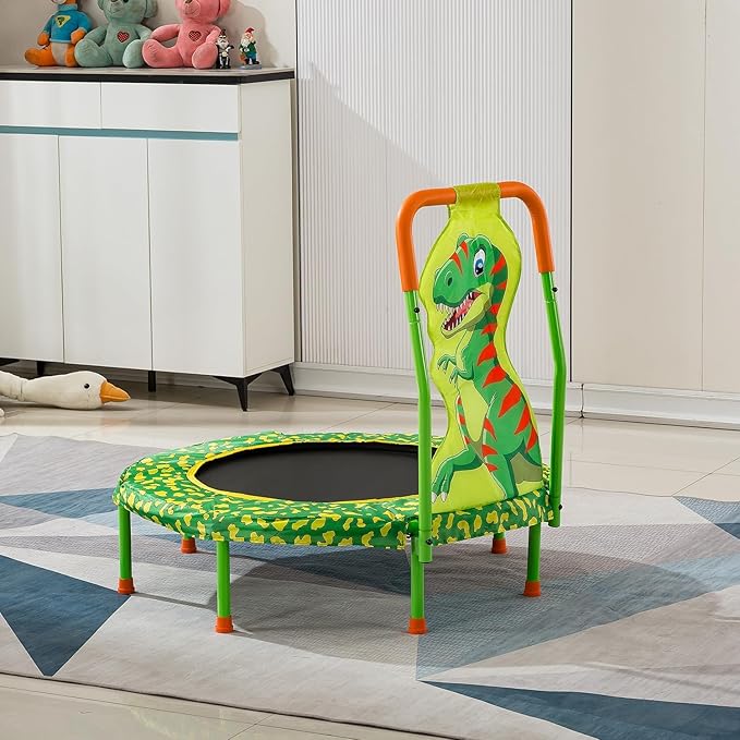 No-Gap 36" Mini Trampoline Toddler Trampoline with Handle for Kids, 36 inch Indoor Garden Small Kid Trampoline Baby Trampolines with Super Safe Cover for Toddlers Ages 2 to 5