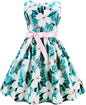 Girls Floral Cotton Dress - Sleeveless Summer Dress with Zipper Closure