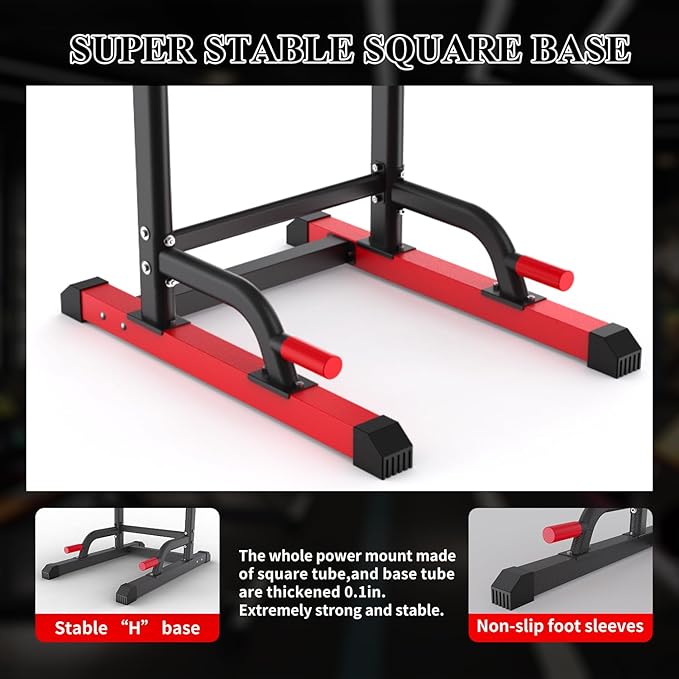 K KiNGKANG Power Tower Dip Station, Multi-Function Assistive Trainer Pull Up for Home Gym Muscle Building and Beginner Exercises,Load 450LBS