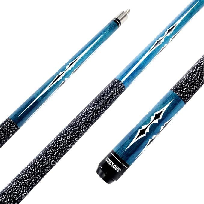 CUESOUL House Bar Pool Cue Sticks,Two Cue Sticks + 2x2 Pool Cue Case Hard