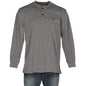 Wrangler Long Sleeve Henley, Charcoal Gray, X-Large Tall