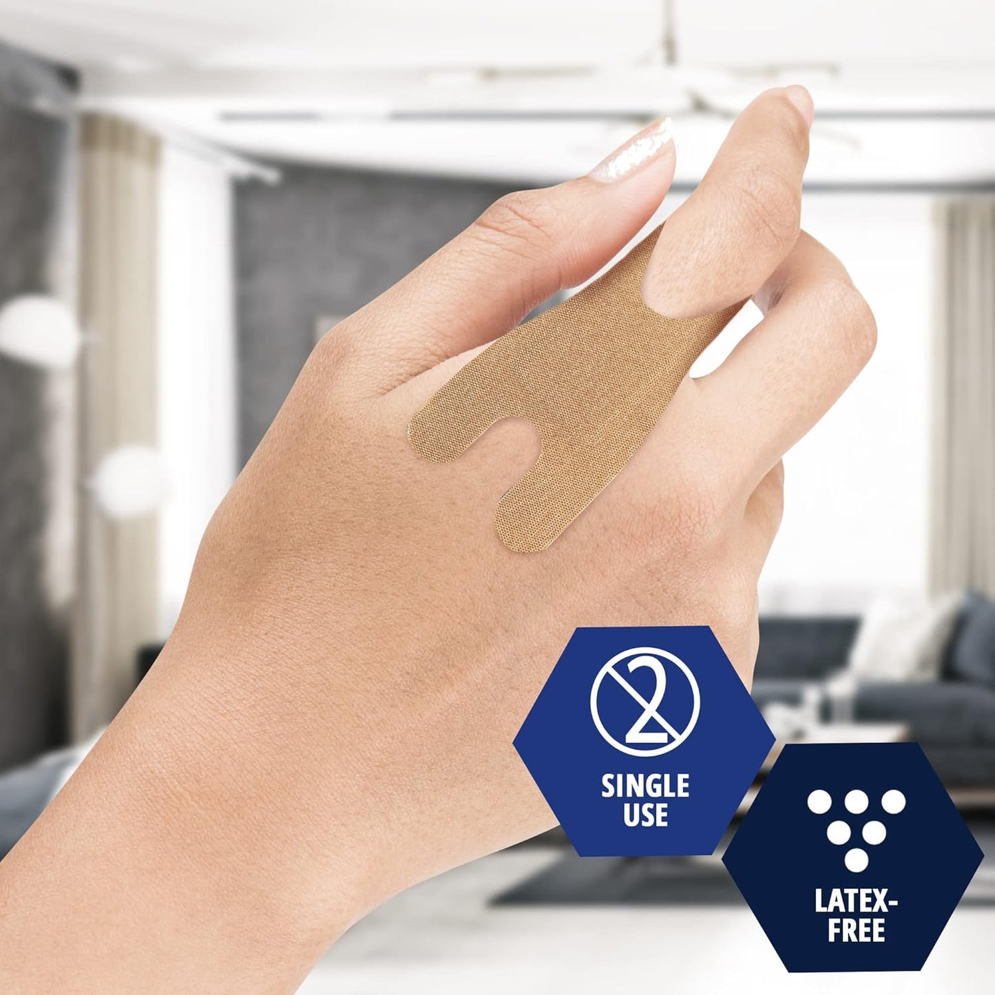 MedPride Sterile Fabric Knuckle Adhesive Bandage 1.5" x 3" - 100/Box, Case of 24 (2400 Count)