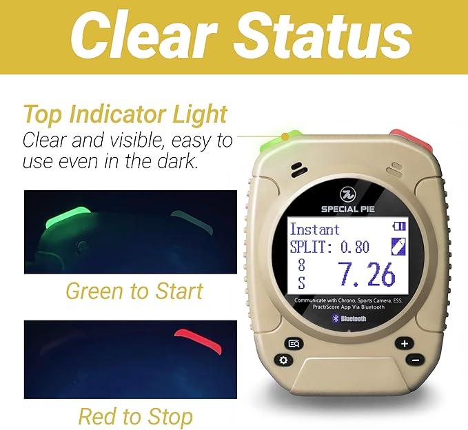 Shot Timer for Shooting - Upgraded Shooting Timer for Training & Dry Fire Practice, Loud Buzzer and Auto-Backlight, Ideal for IPSC, IDPA, USPSA