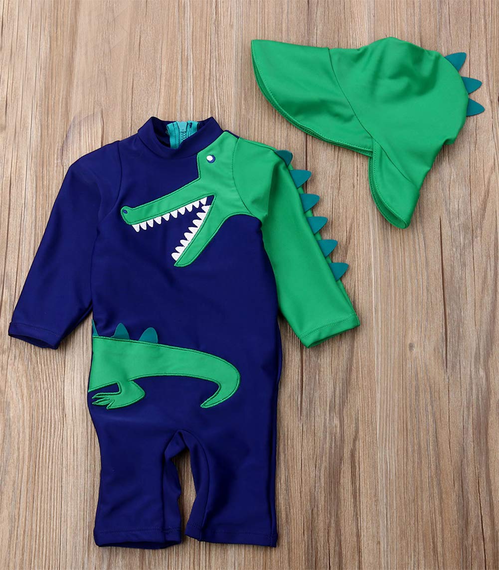 Styles I Love Baby Crocodile Rash Guard Set with Sun Hat