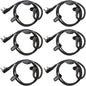 Retevis RT22 Walkie Talkie Earpiece with Mic, 2 Pin, for RT22 RT68 RT21 H-777 RT27 RT86A RT86S, Compatible with Pxton Baofeng BF-888S BF-T26 Kenwood Two Way Radio, Two Way Radio Earpiece(6 Pack)
