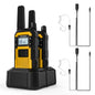 Retevis RB48 Waterproof Walkie Talkies, Heavy Duty Two Way Radio, Advanced Triple Proof, Vibration Call, USB-C, SOS,2000mAh, NOAA, 2 Way Radio(2 Pack) Yellow