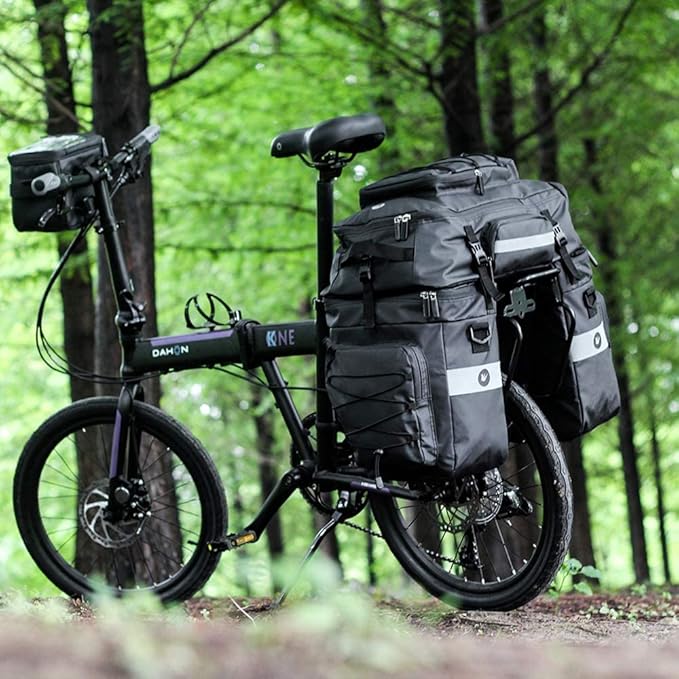 Rhinowalk Bike Pannier Bag Set for Bicycle Cargo Rack Saddle Bag Shoulder Bag Laptop Pannier Rack Bicycle Bag Professional Cycling Accessories 3 in 1