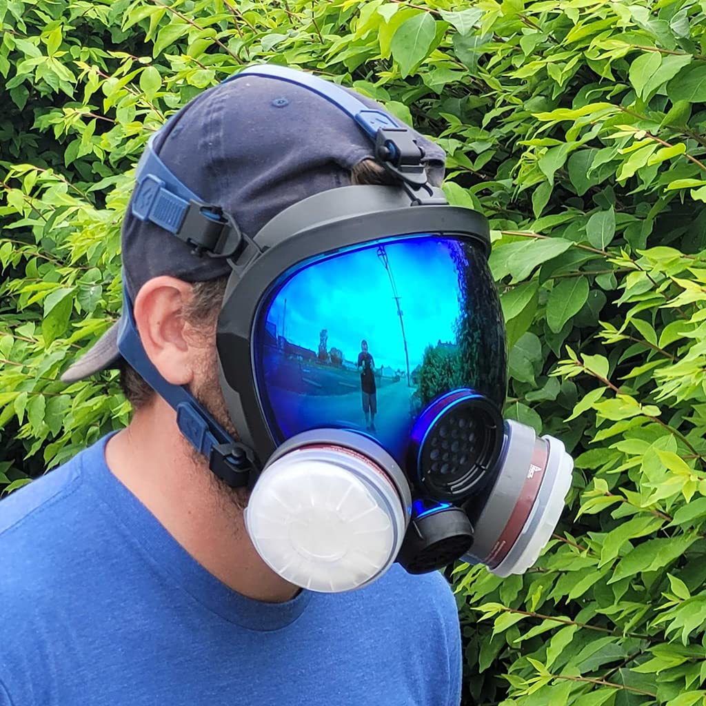 Parcil Distribution Gas Mask Survival Nuclear and Chemical Full Face Respirator - Organic Vapor & Particulate - CE Tested