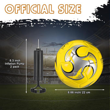 12 Pcs Soccer Balls for Teen Adult Bulk Deflated Soccer Ball with Pump Size 5 Indoor Outdoor Training Practice for School Sports Game Birthday Gifts Party Back to School