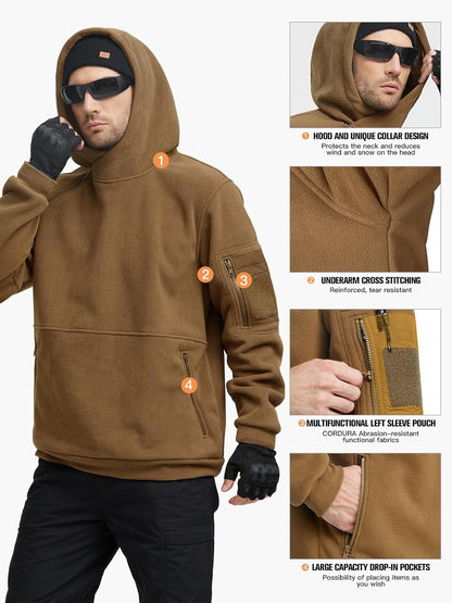 FREE SOLDIER Men's Fleece Pullover, Multiple Style Options