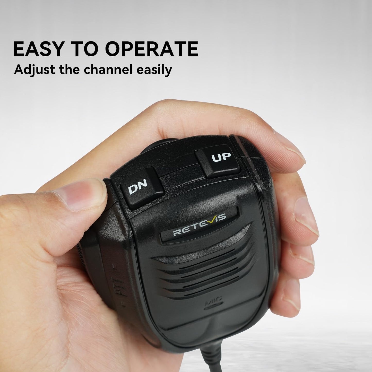 Retevis MB1 40 Channel CB Radio, Noise Cancellation Long Range Mobile Radio, with CB Antenna and Cigarette Lighter, Emergency Channel 9/19, 7-Color Screen, Auto-Scan, External Speaker Jack for Trucker