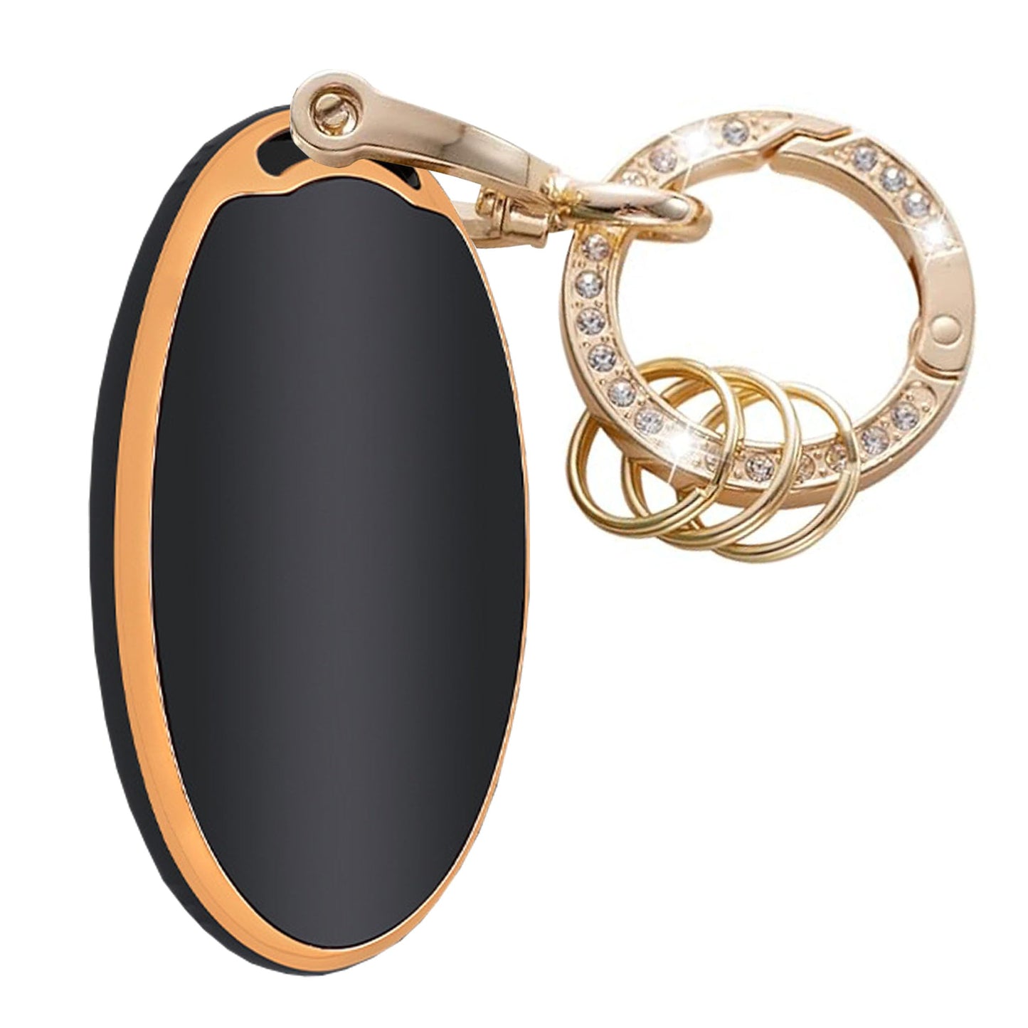 TAPAYICA Hyundai Key Fob Cover 7Buttons Black-Gold for Ioniq 6 Grandeur GN7 KONA