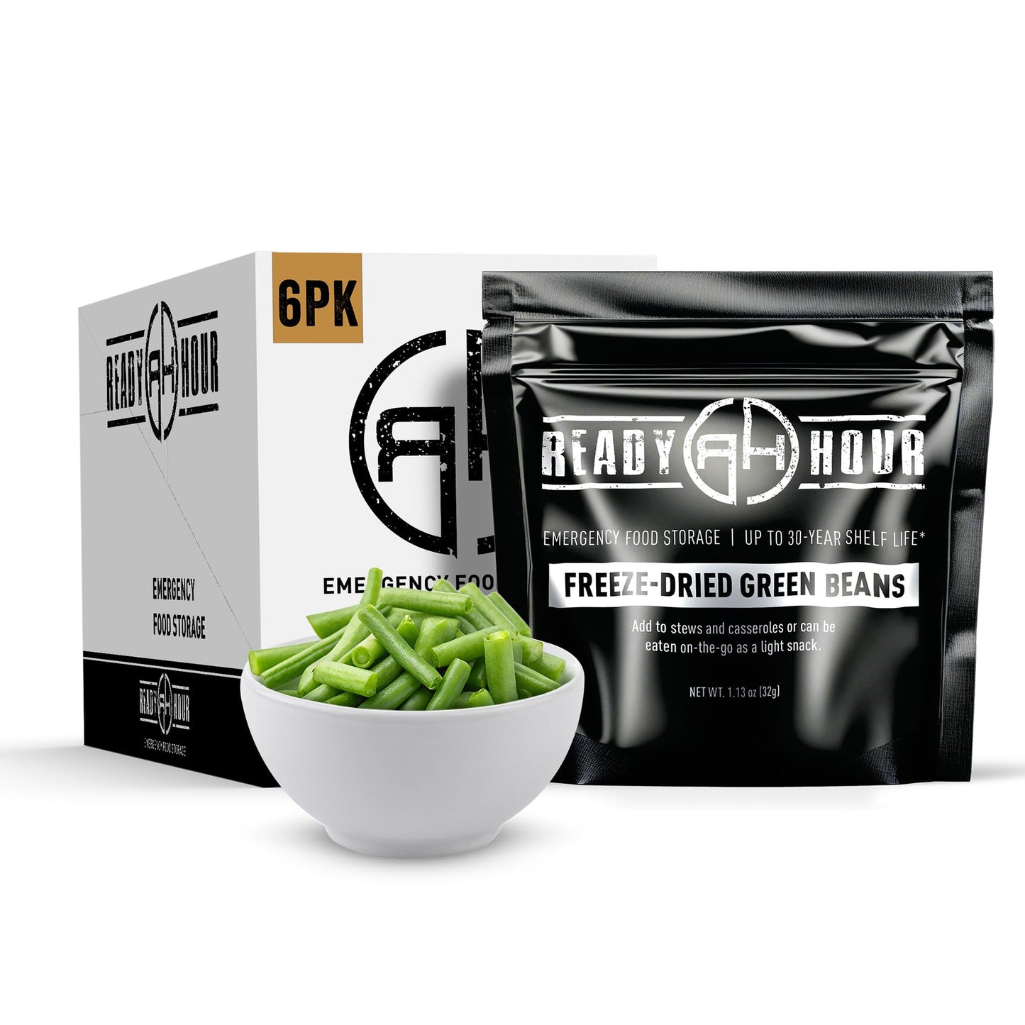 Ready Hour Freeze-Dried Corn Case Pack – Emergency Food, Long-Term Storage, Bulk Vegetables, Shelf-Stable Survival Supplies, Prepper Pantry Essential– 48 Servings (6 Pouches)