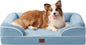 EHEYCIGA Orthopedic Dog Beds for Extra Large Dogs 44x32Inch, Waterproof Memory Foam XL Pet Bed with Sides, Non-Slip and Egg-Crate Foam Big Dog Couch Bed with Washable Removable Cover, Grey