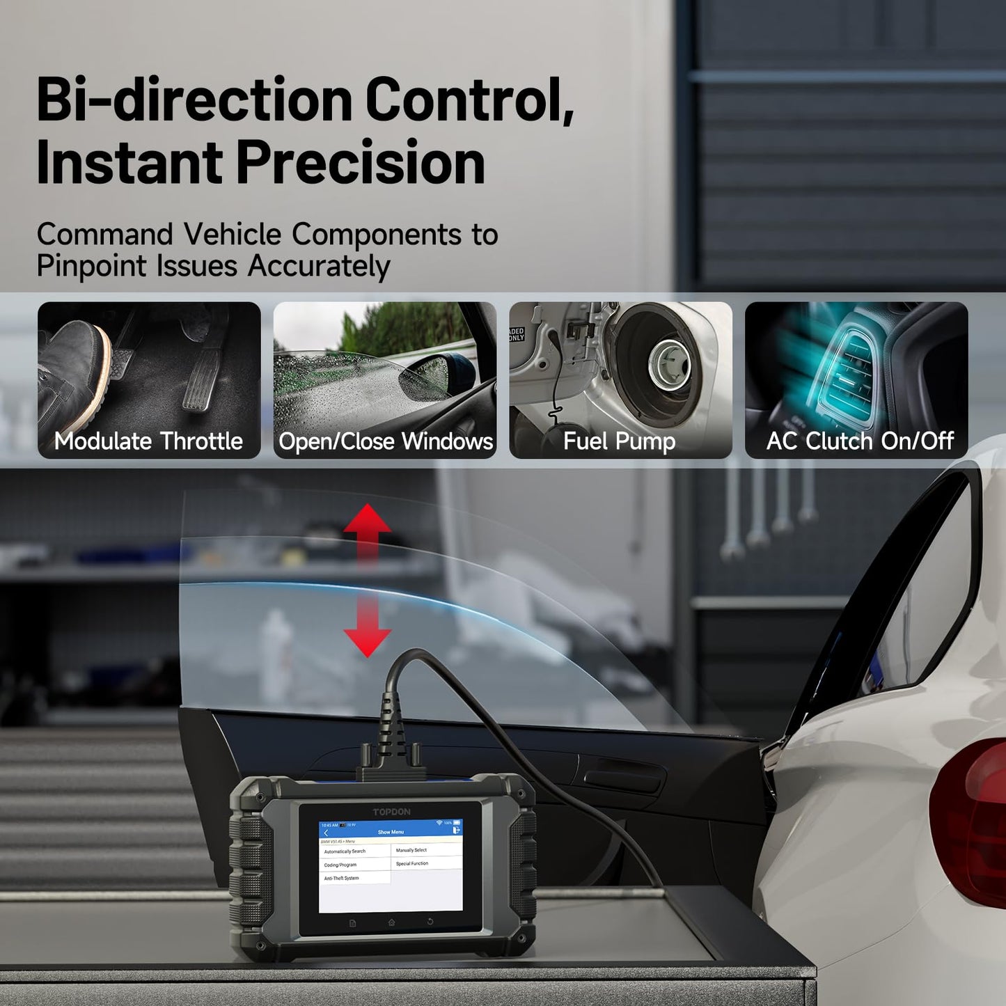 TOPDON ArtiDiag EU Bi-Directional Scanner, Full-System Diagnostic Tool for Mercedes-Benz, BMW, V.A.G Group, ECU Online Coding, All Service Functions, Active Test, V.A.G Guidance, Lifetime Free Update