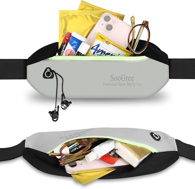 Slim Fanny Packs for Women Men,Waterproof Waist Pack with Reflective Strip Adjustable Strap,Running Belt for Sports Workout Cycling Hiking, Casual Hands-Free Wallets Phone Bag (Style 5)