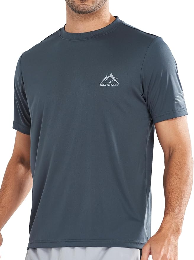 NORTHYARD Men's UPF 50+ Sun Protection Shirts Swim SPF UV Quick Dry Short Sleeve T-Shirts for Athletic Fishing Rash Guard